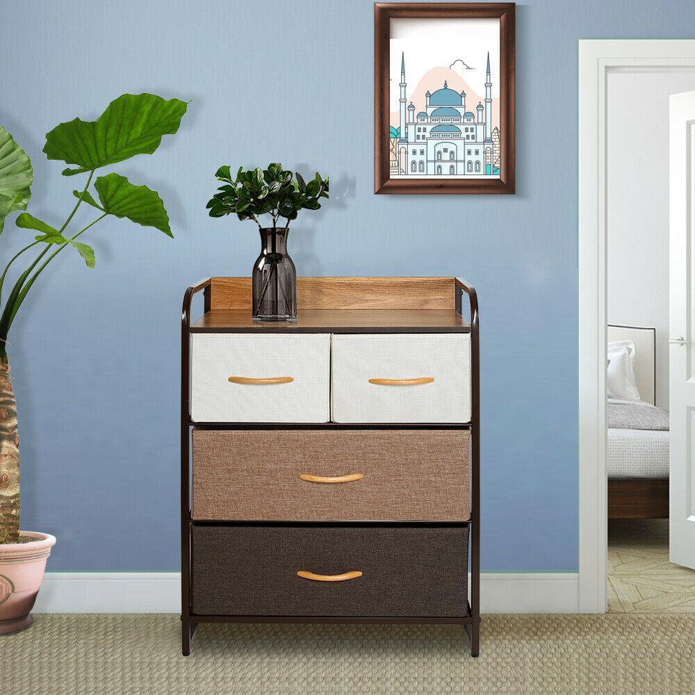 Kindercommode - Kindercommode voor Kinderkamer - Jongenscommode voor Babykamer - Kast met Stoffen Lades voor Kinderen