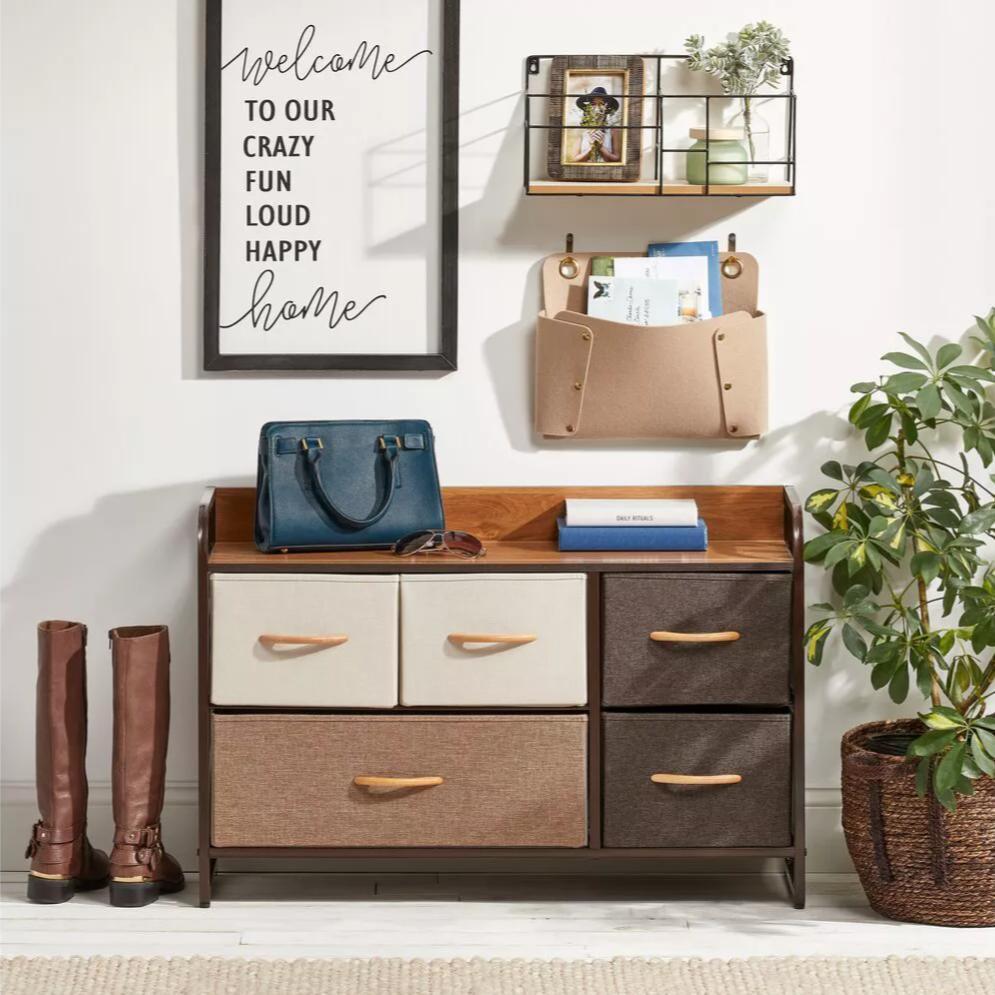 Kindercommode - Kindercommode voor Kinderkamer - Jongenscommode voor Babykamer - Kast met Stoffen Lades voor Kinderen