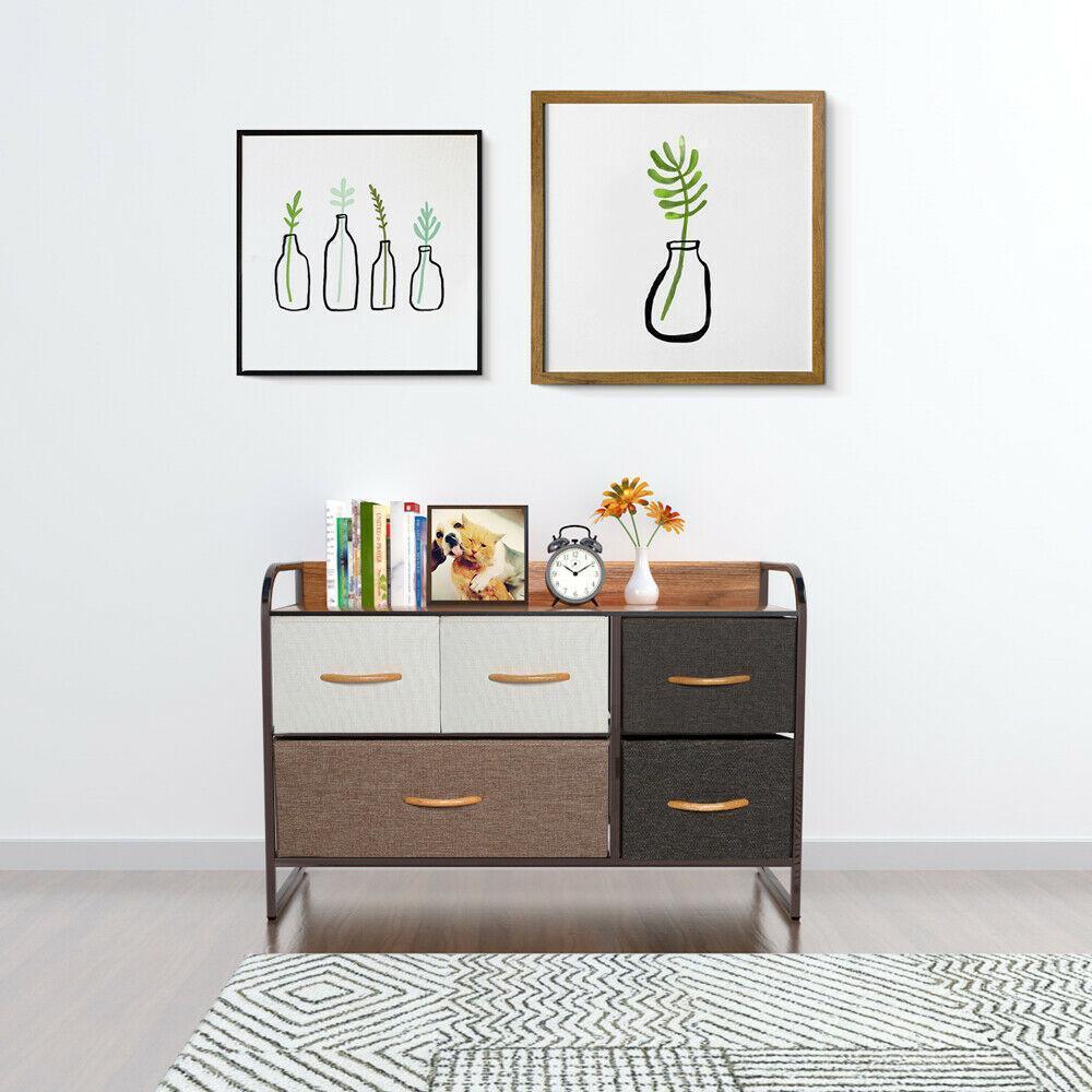 Kindercommode - Kindercommode voor Kinderkamer - Jongenscommode voor Babykamer - Kast met Stoffen Lades voor Kinderen