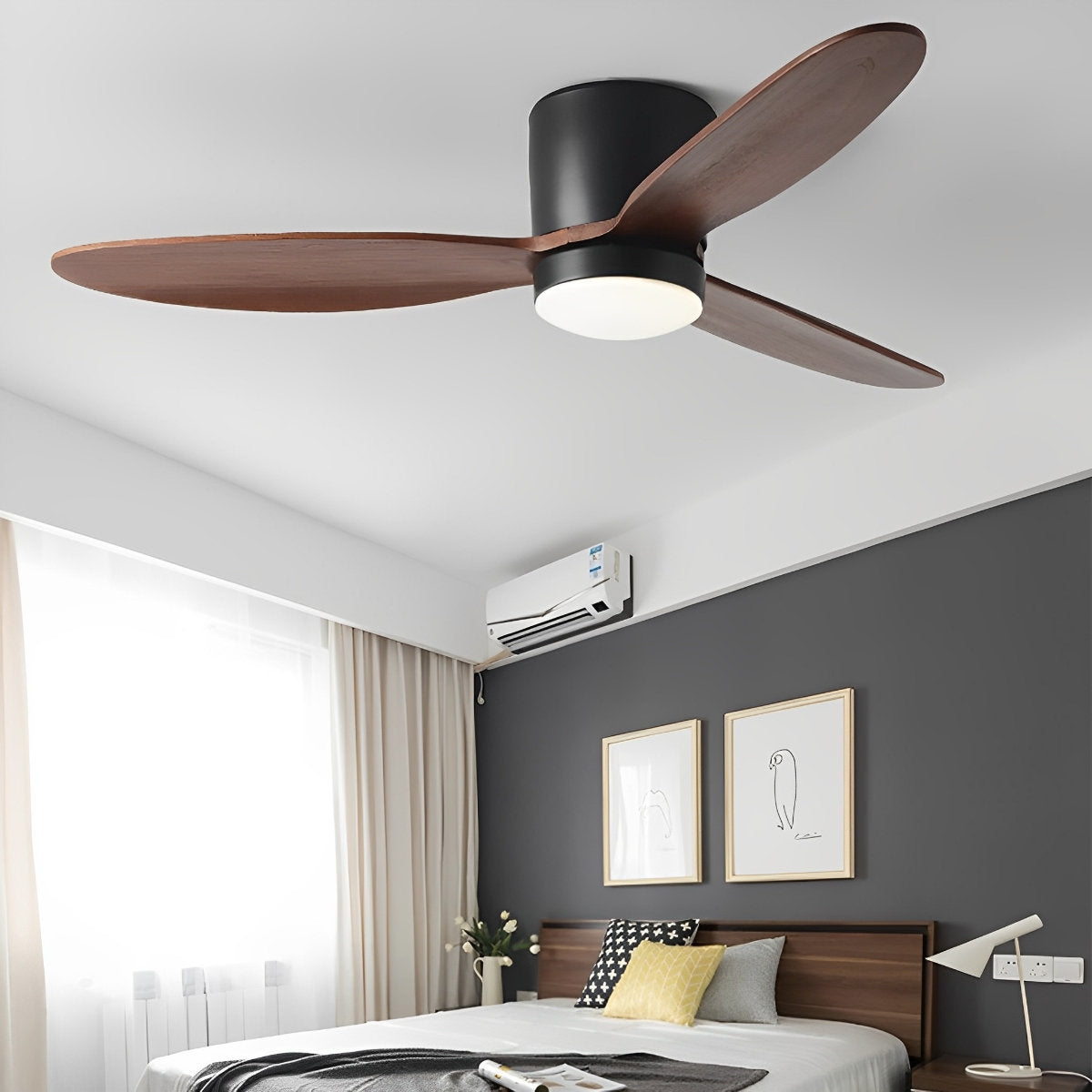 LED omvormer stille witte lage vloer DC motor eenvoudige plafondventilator licht