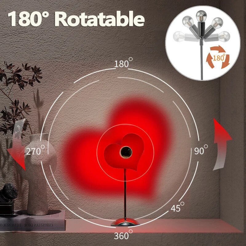 LED Liefdeshartvormige Projector Licht | Romantisch LED Regenboog Sfeerverlichting Nachtlampje