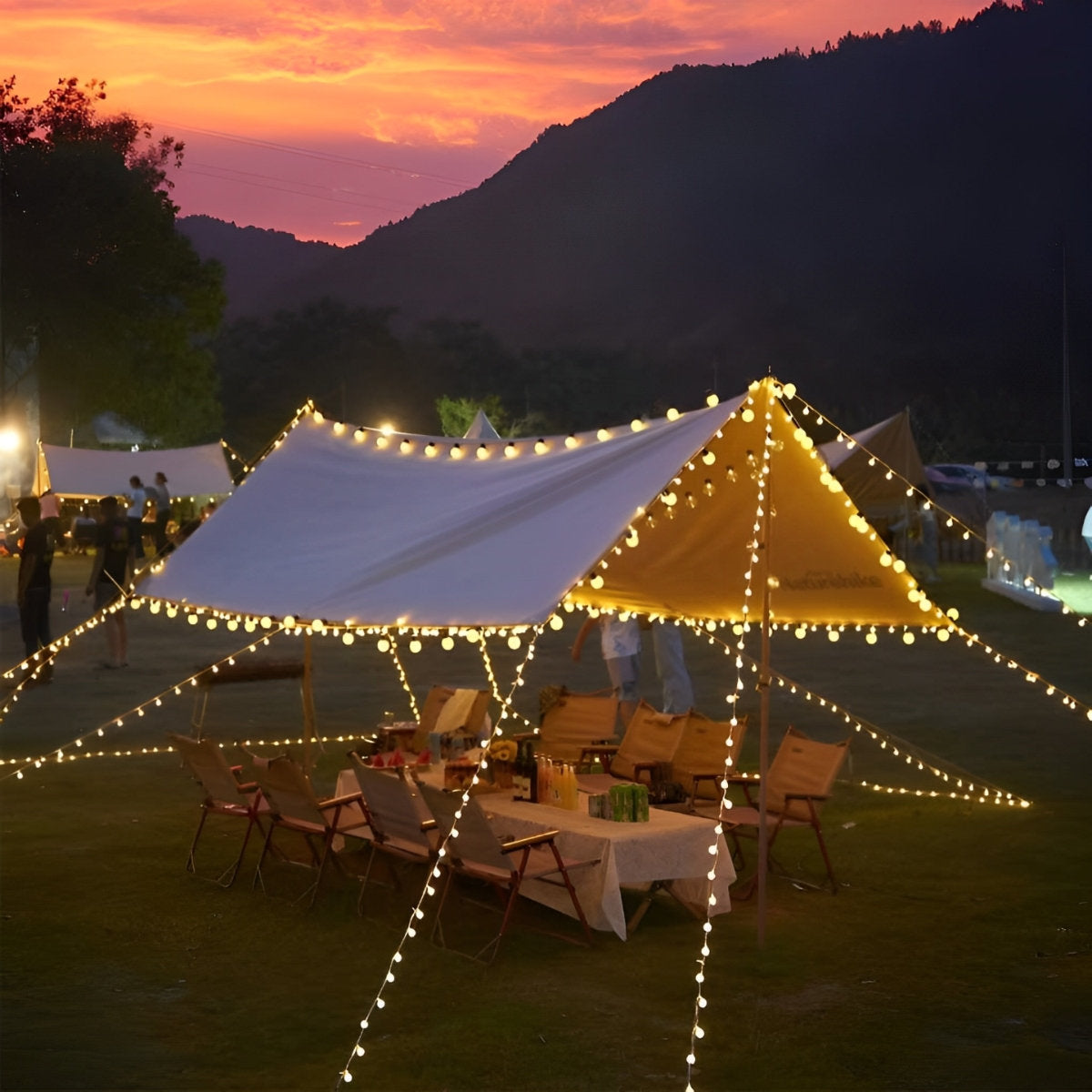 LED zonne- buiten tent luifel stringverlichting kamperen