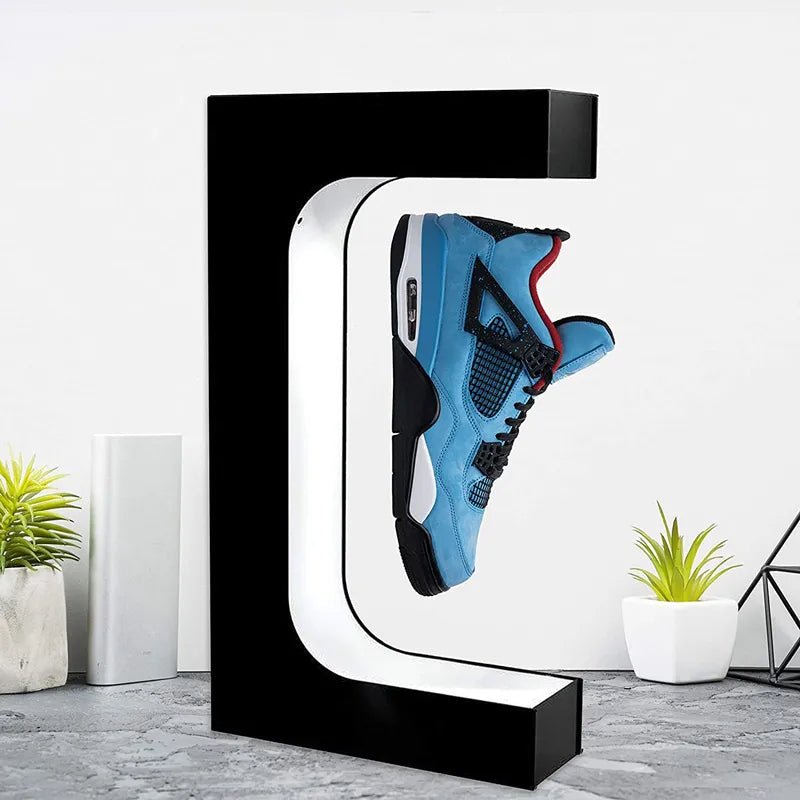 Zwevende Schoenendisplaystandaard | Magnetische Levitatieschoenstandaard met LED-verlichting