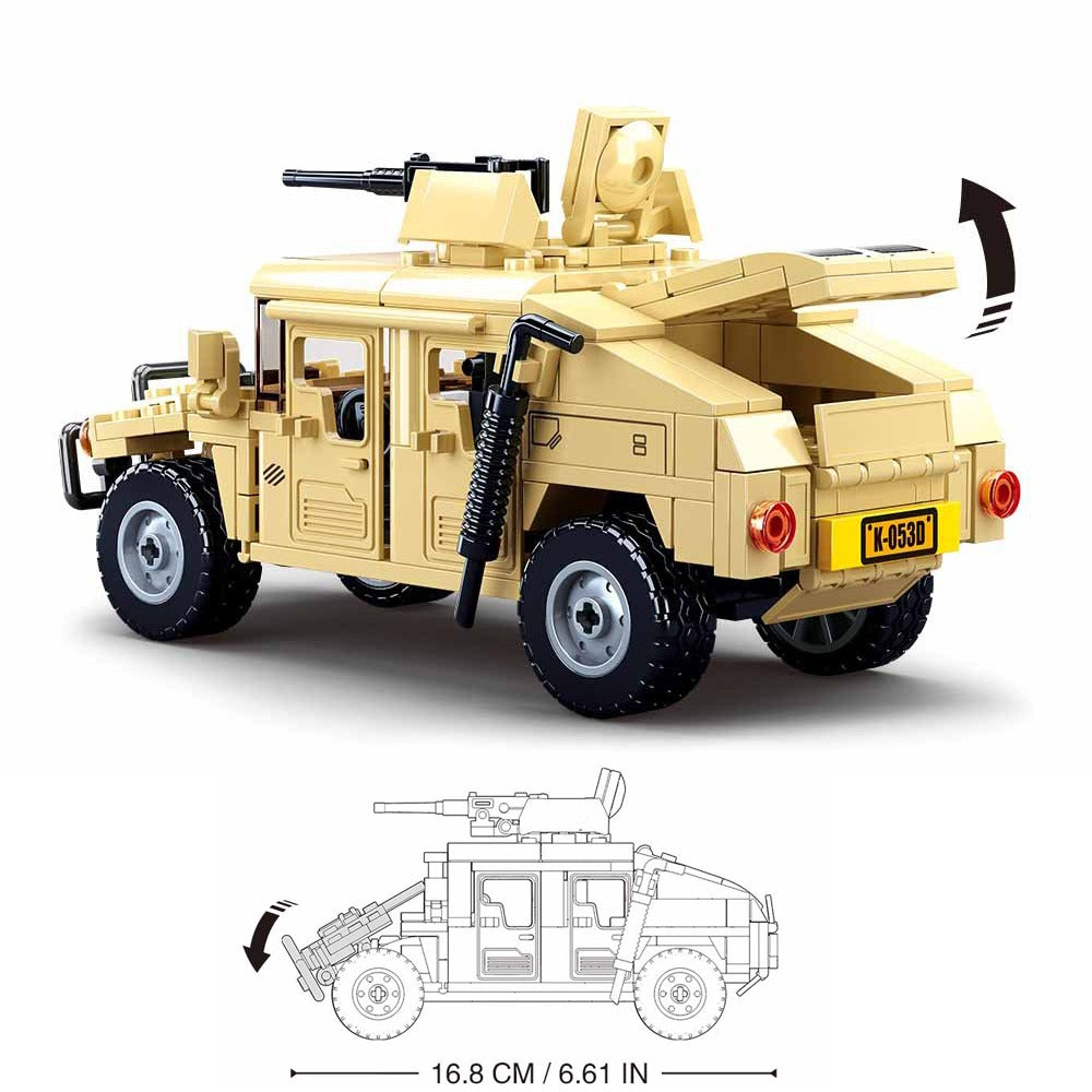 Militaire Voertuigen Hummers Amerikaanse Leger Mariniers Swat Speciale Eenheden Soldaat Wapen Model Bouwstenen Baksteen
