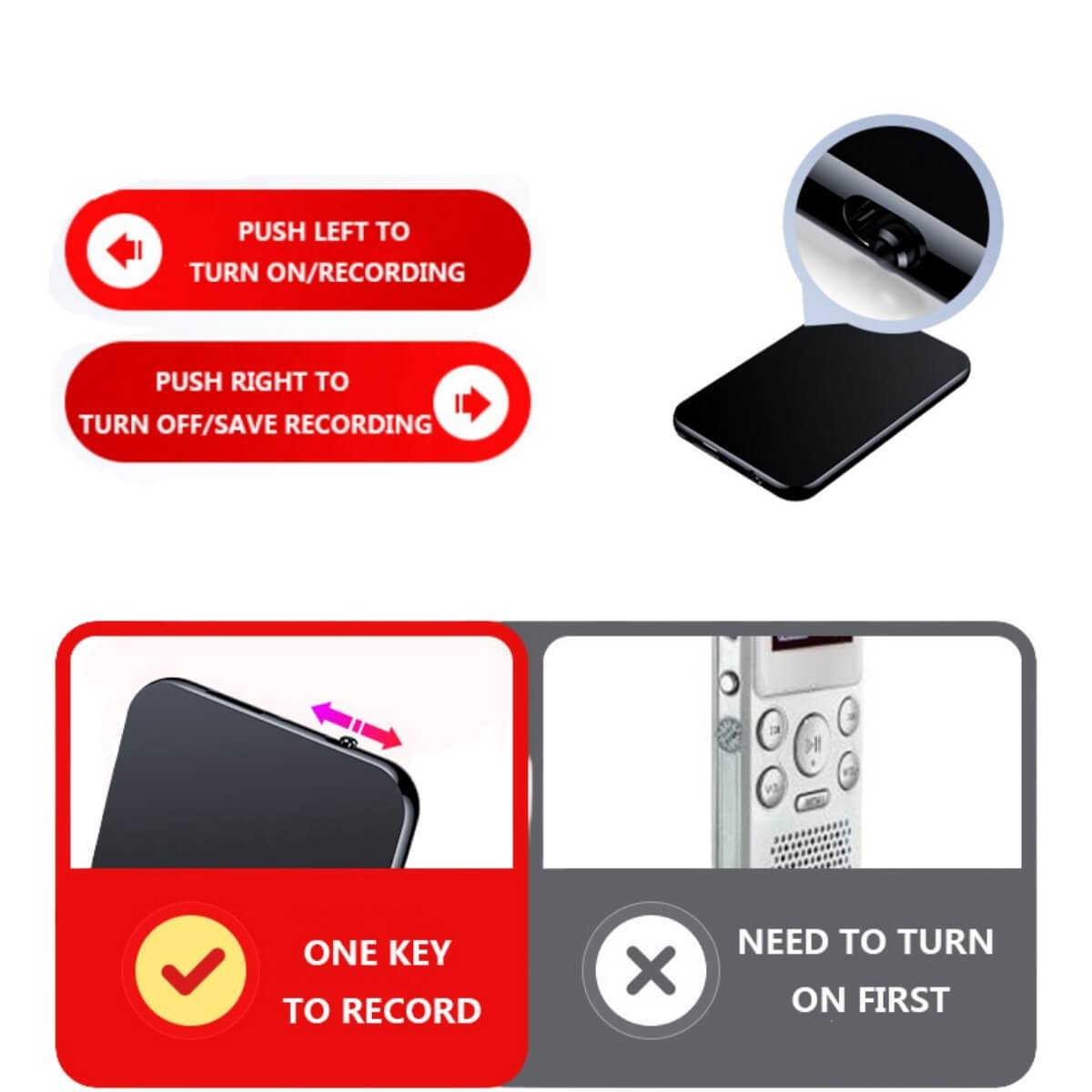 Mini stemgestuurde recorder