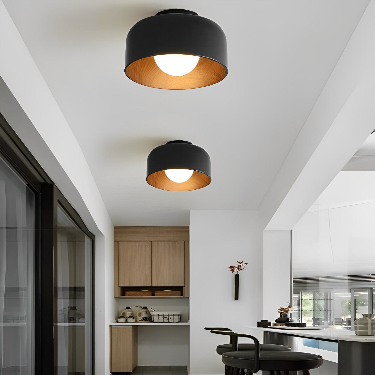 Minimalistische kom LED plafondlamp opbouwverlichting kroonluchter