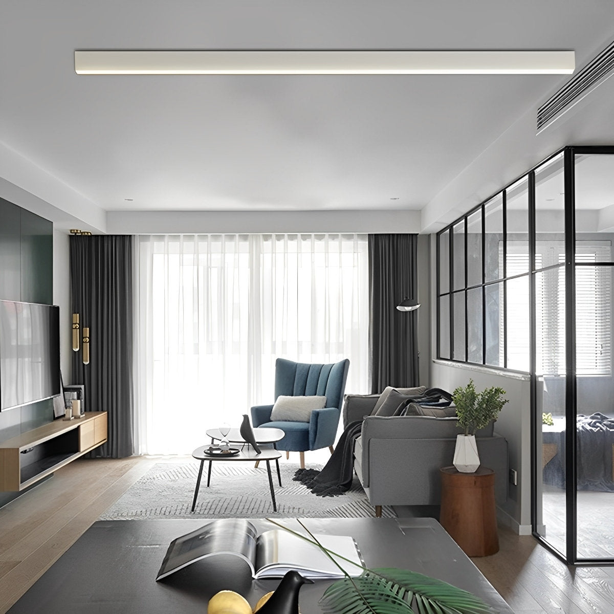 Minimalistische Strip Traploze Dimmen LED Moderne Plafondlamp