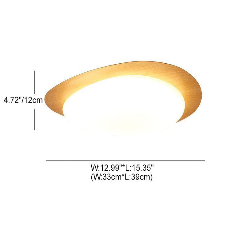 Nordic ijzer houtnerf kiezel LED inbouw plafondlamp