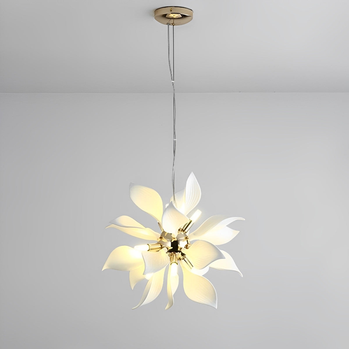 Moderne keramische bloemkunst kroonluchter verlichting
