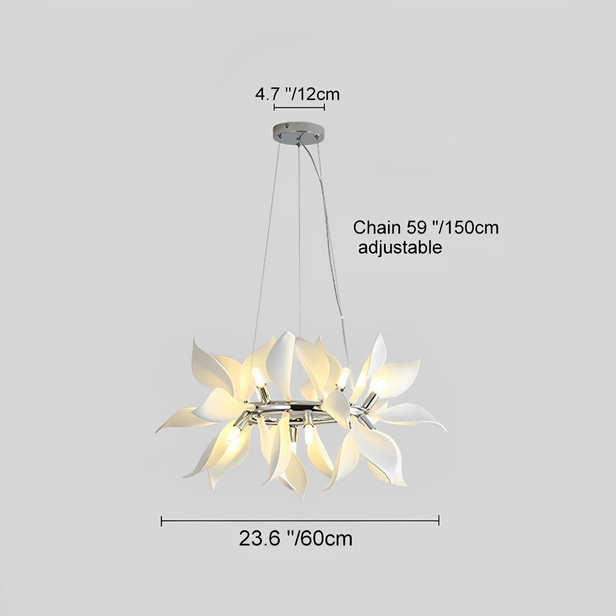 Moderne keramische bloemkunst kroonluchter verlichting