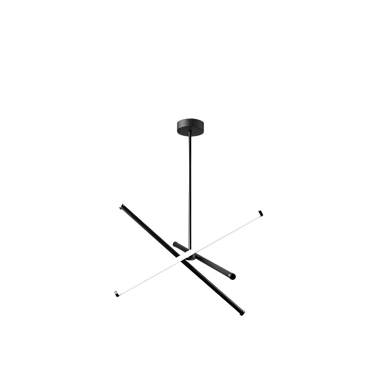 Moderne kroonluchter plafondlamp zwart & wit voor woonkamer