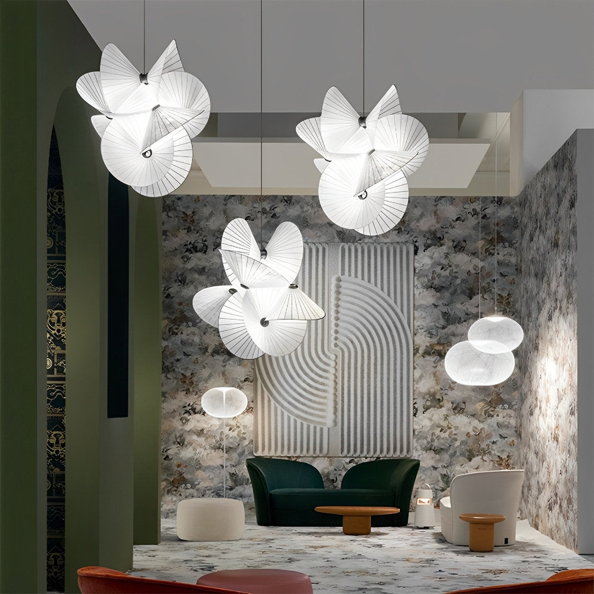Moderne creatieve minimalistische paraplu kunst kroonluchter licht
