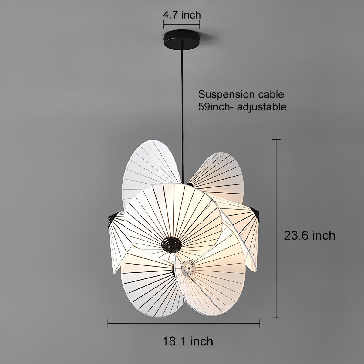 Moderne creatieve minimalistische paraplu kunst kroonluchter licht