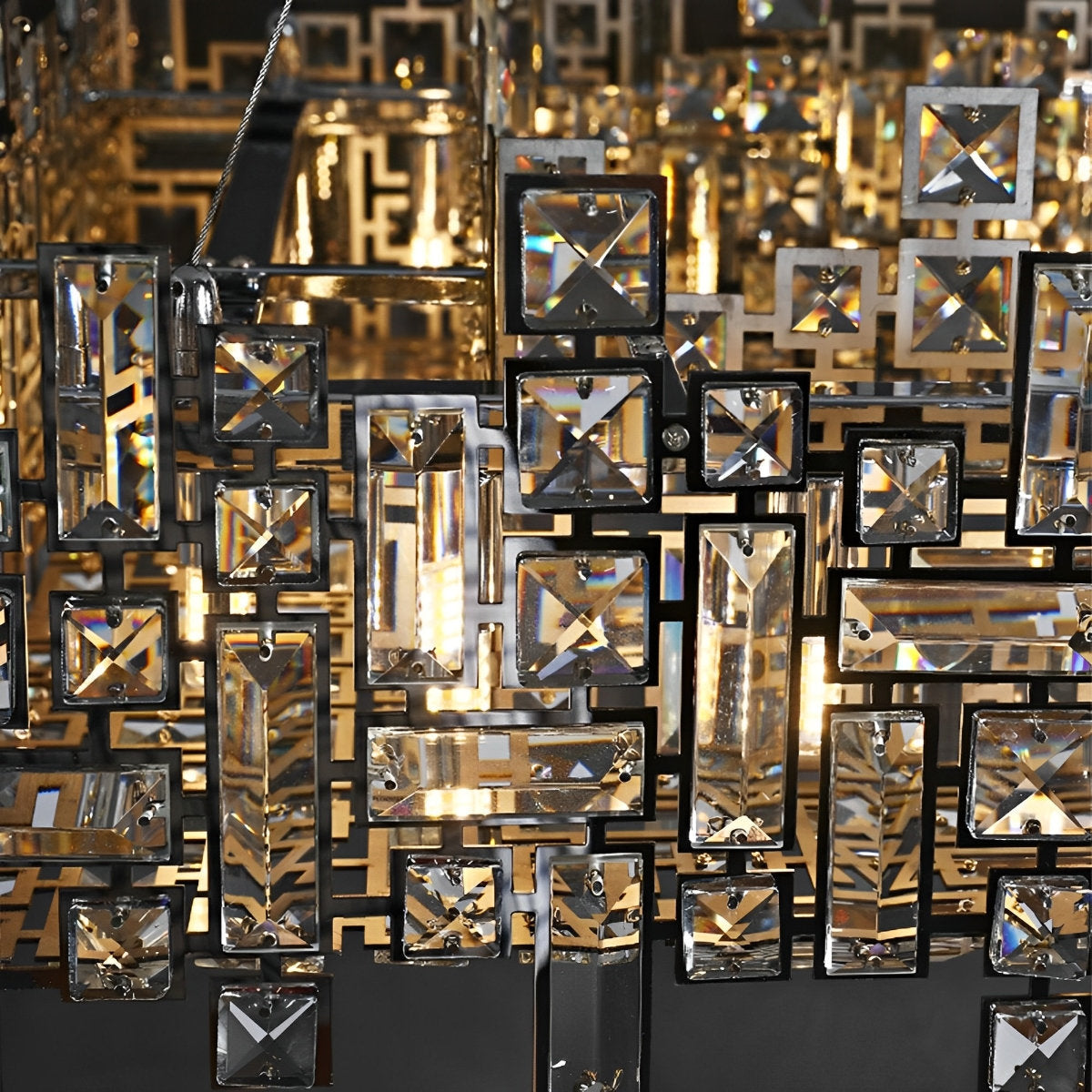 Moderne Luxe Geometrische Schijnende Kristallen Kroonluchter Verlichting