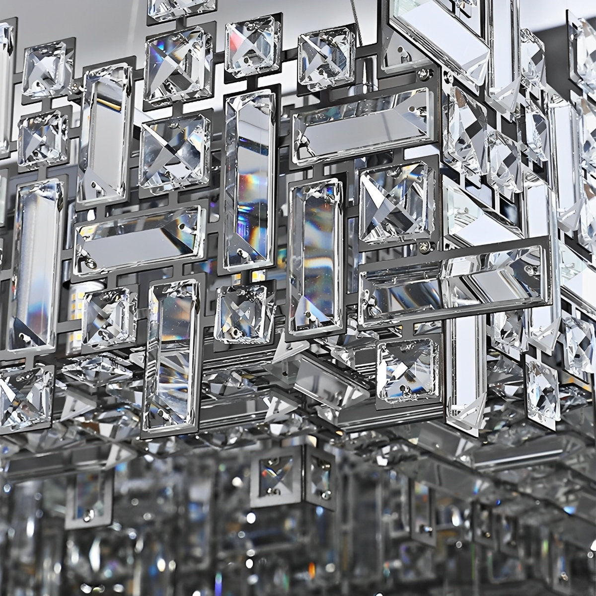 Moderne Luxe Geometrische Schijnende Kristallen Kroonluchter Verlichting
