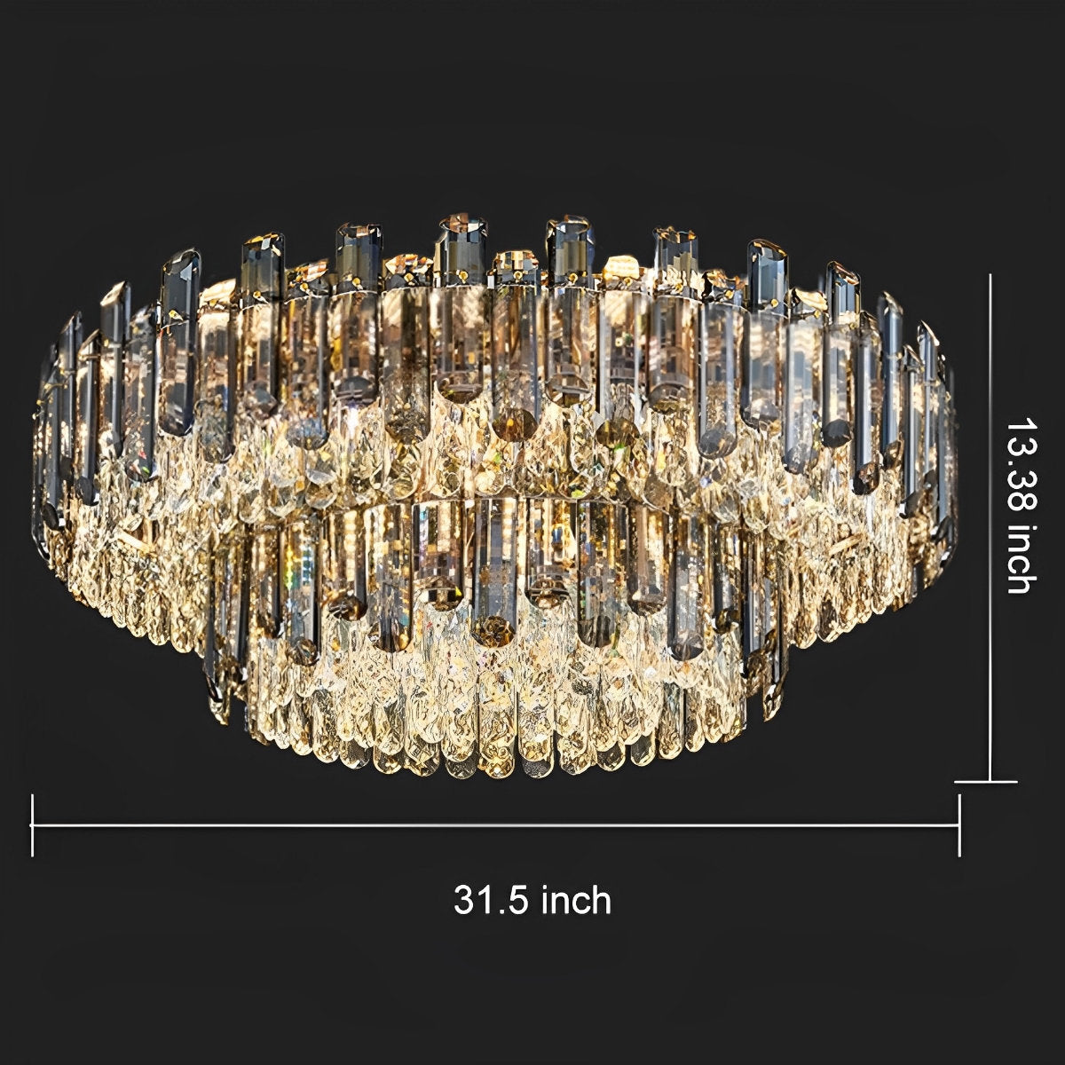Moderne ronde luxe kristallen plafondlampen