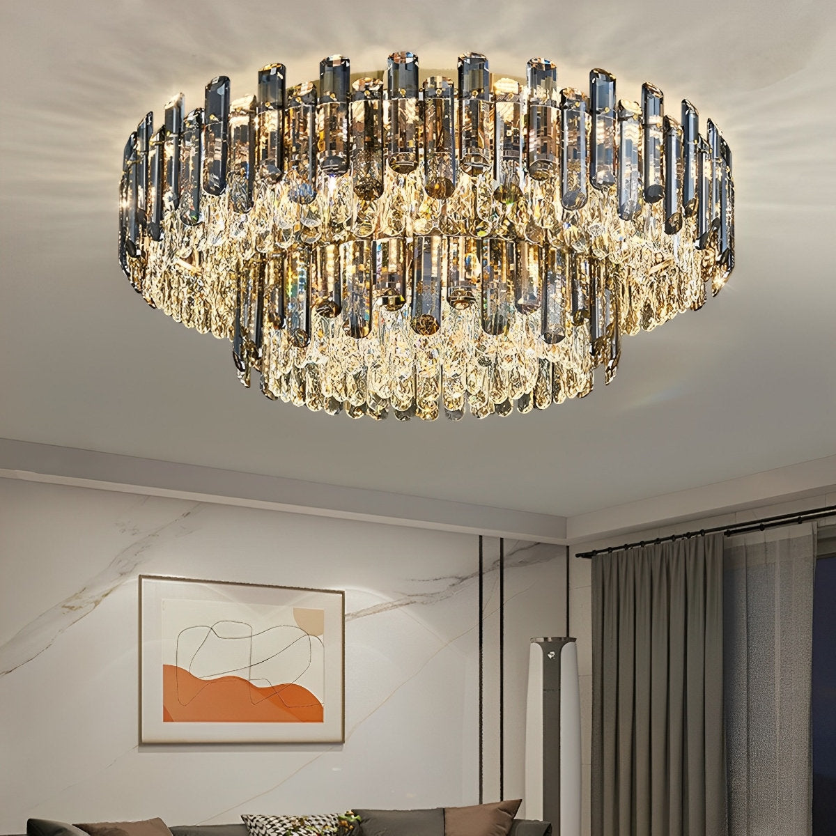 Moderne ronde luxe kristallen plafondlampen