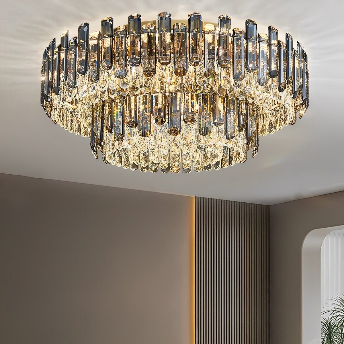 Moderne ronde luxe kristallen plafondlampen