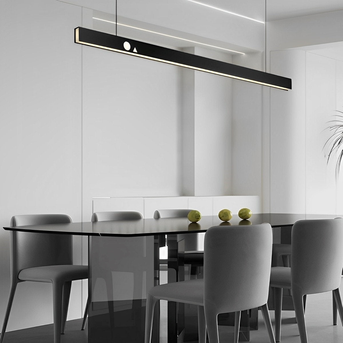 Modern minimalisme zwarte lange industriële plafondlamp voor woonkamer