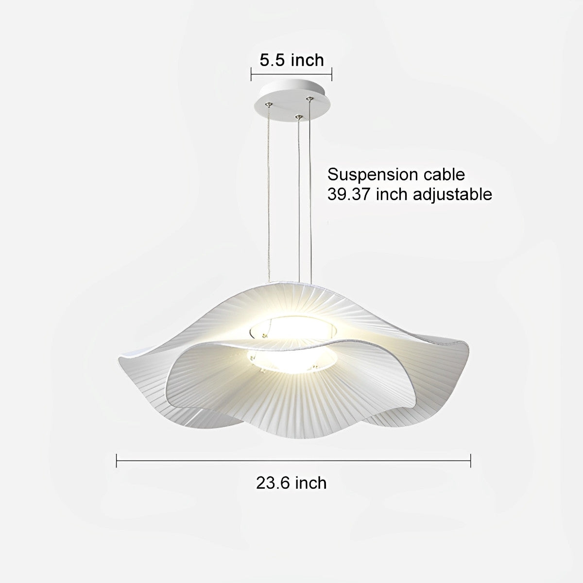 Moderne minimalistische kunst lotusblad hanglamp