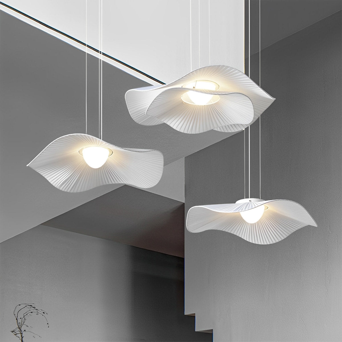 Moderne minimalistische kunst lotusblad hanglamp