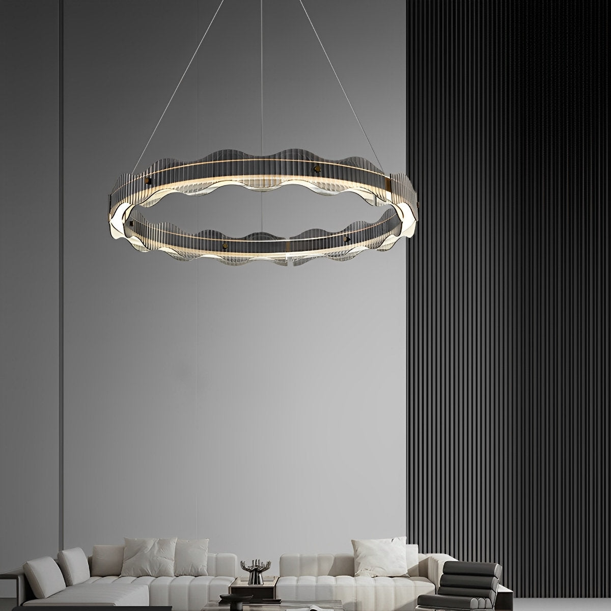 Moderne minimalistische watergolf ronde hanglamp