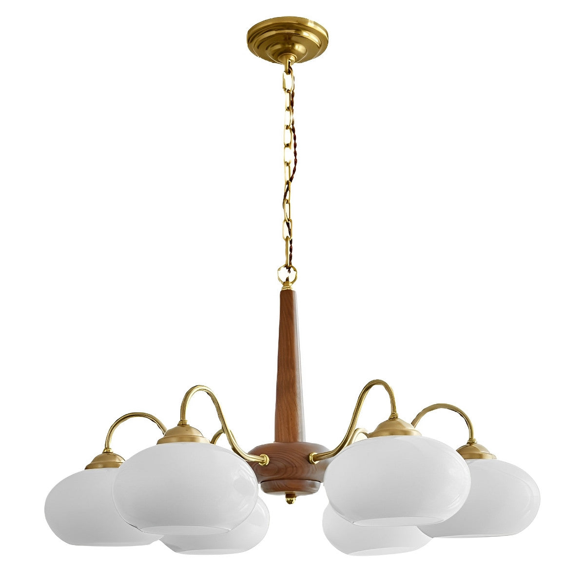 Nordic glazen hout metalen kroonluchter hanglampen