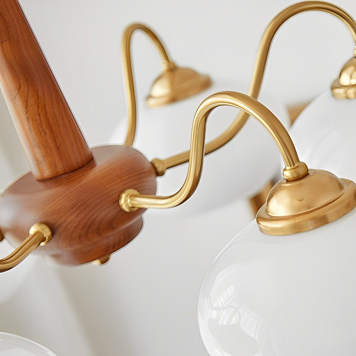 Nordic glazen hout metalen kroonluchter hanglampen