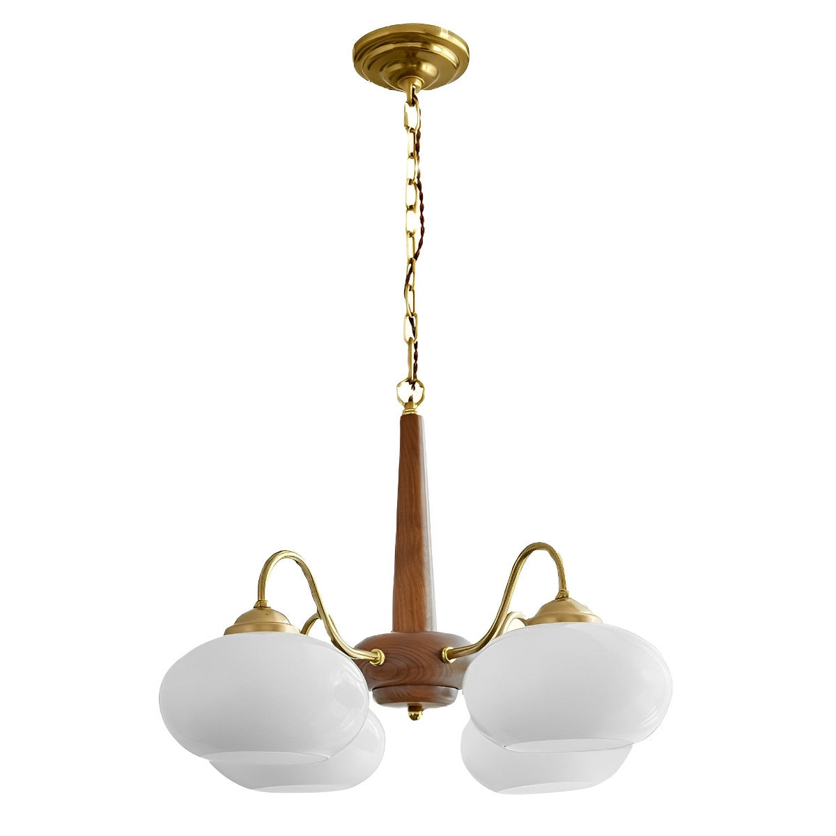 Nordic glazen hout metalen kroonluchter hanglampen