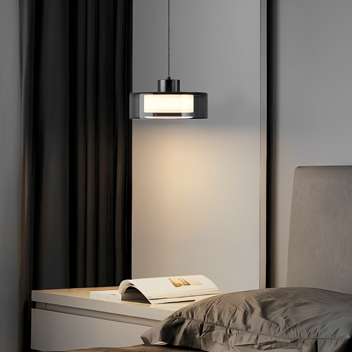 Moderne minimalistische kroonluchter glas messing bedlampje verlichting
