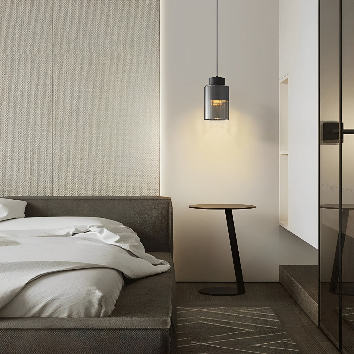 Moderne minimalistische kroonluchter glas messing bedlampje verlichting