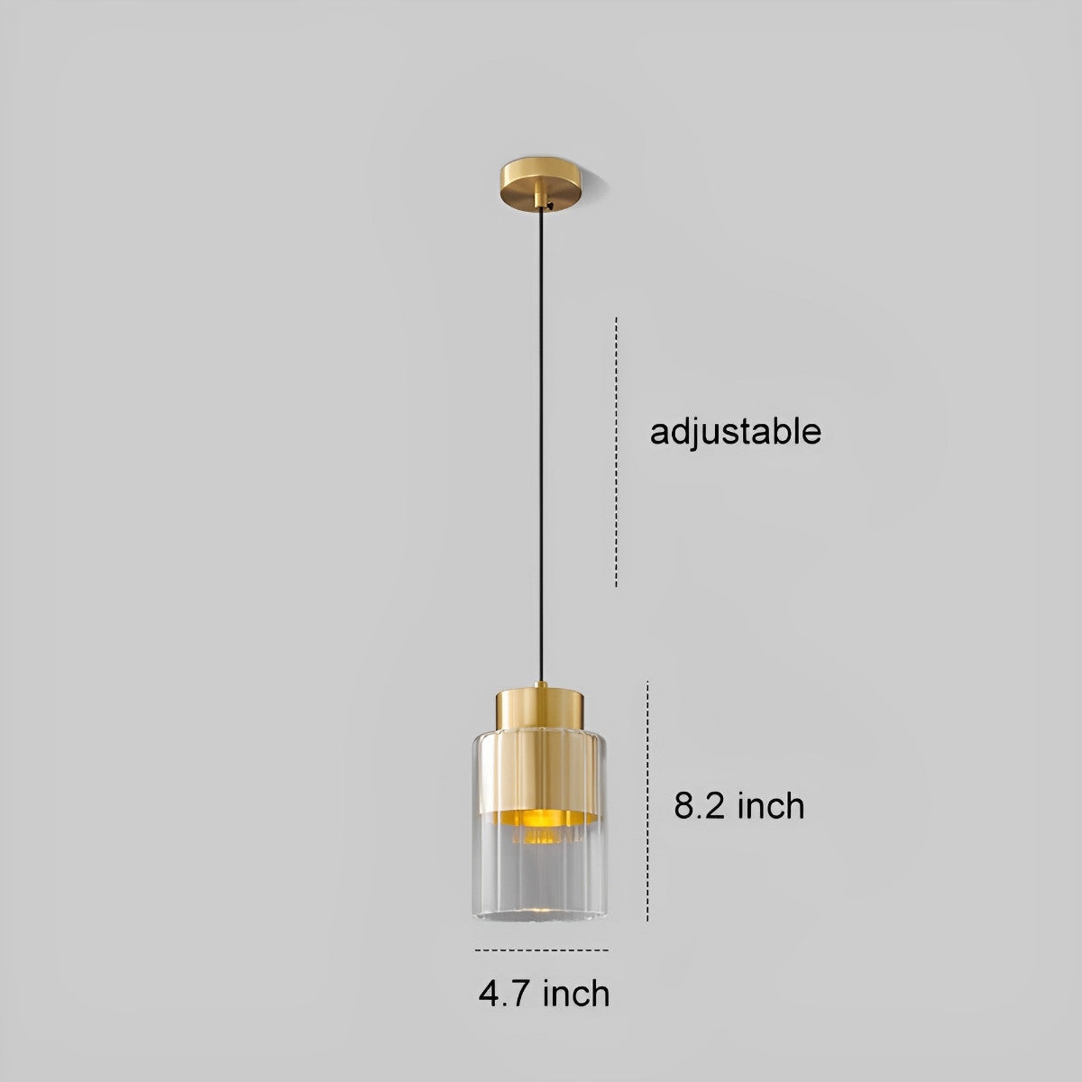 Moderne minimalistische kroonluchter glas messing bedlampje verlichting