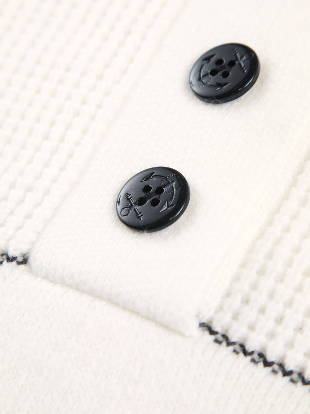 Offener Kragen Knopfleistenpullover