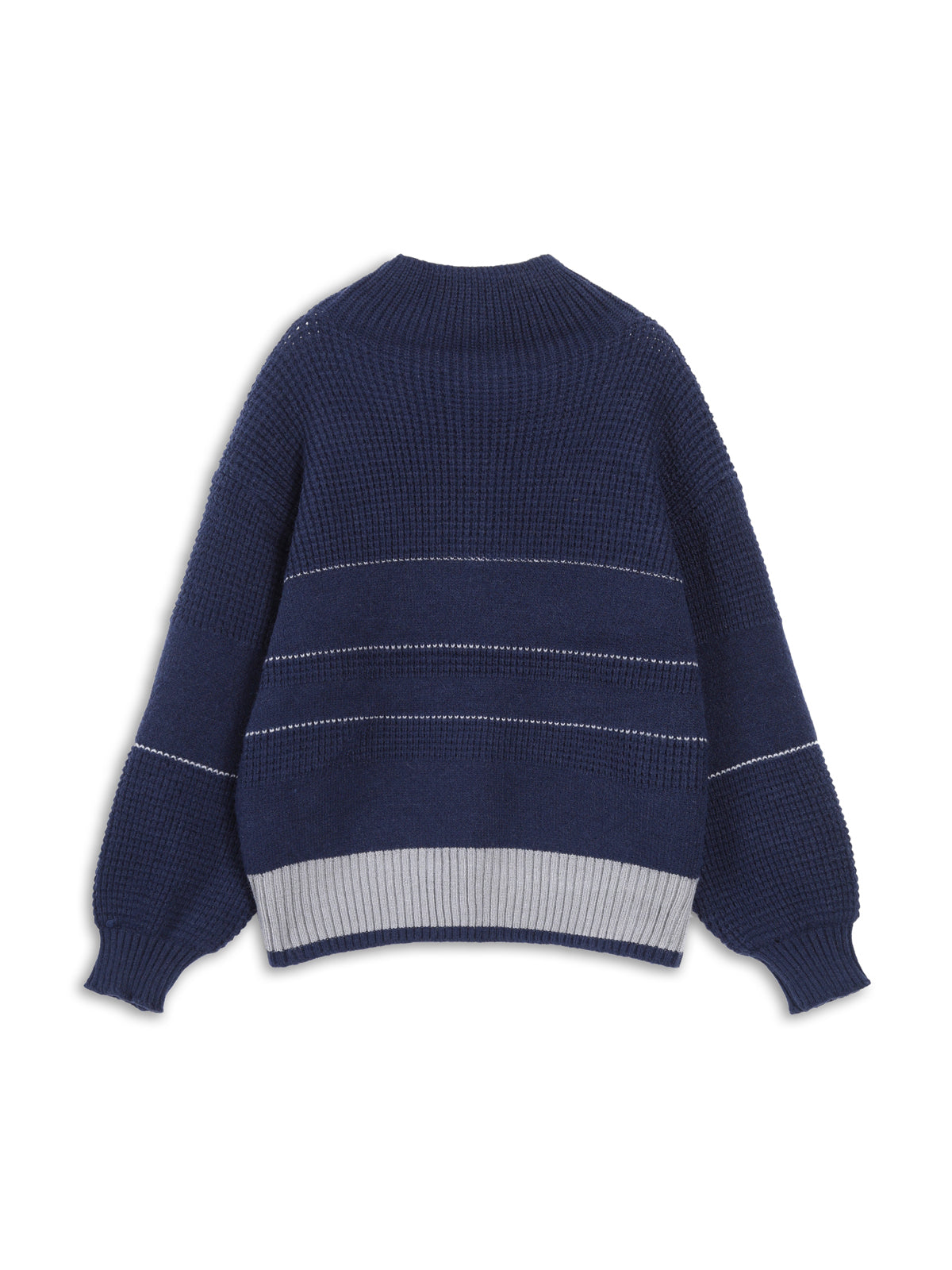 Offener Kragen Knopfleistenpullover