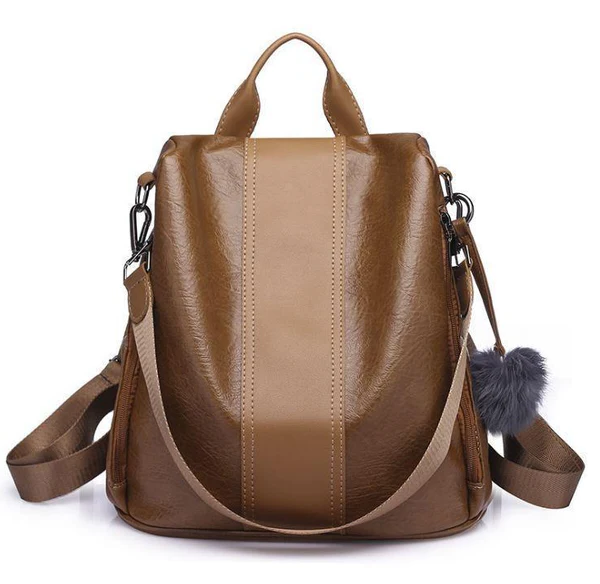 Women's Anti-theft Leather Backpack