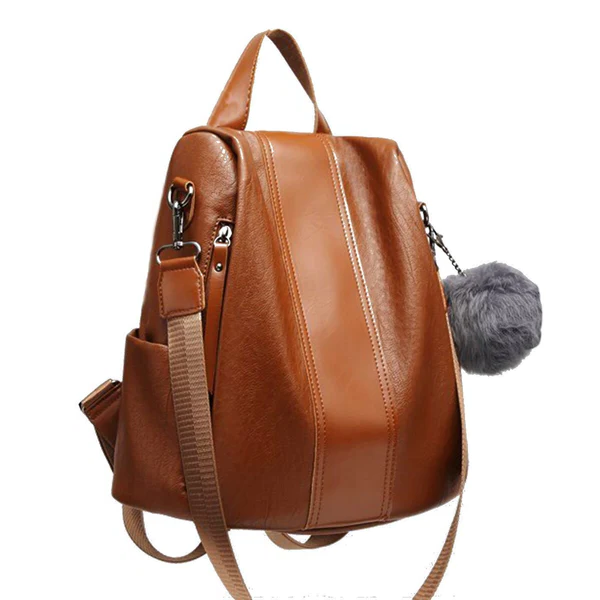 Women's Anti-theft Leather Backpack