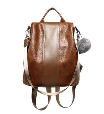 Women's Anti-theft Leather Backpack