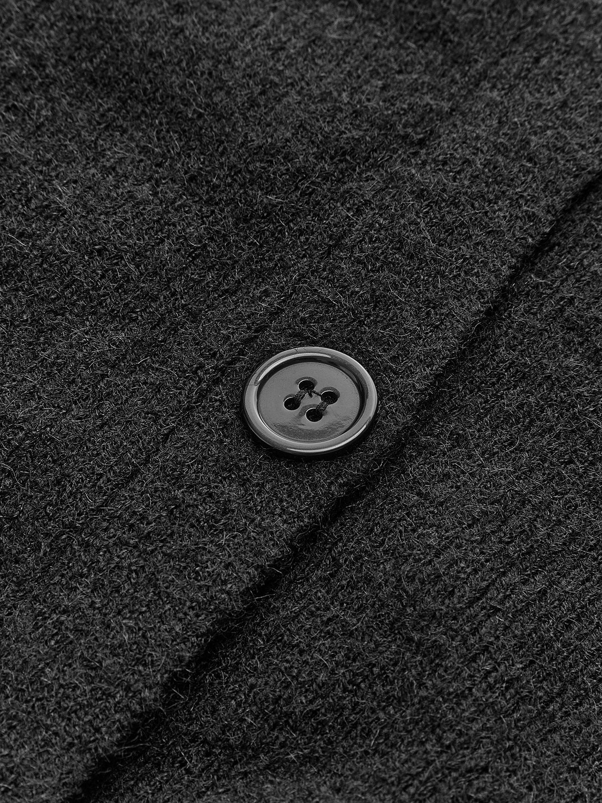 Patchwork V-hals Trui met Knopen
