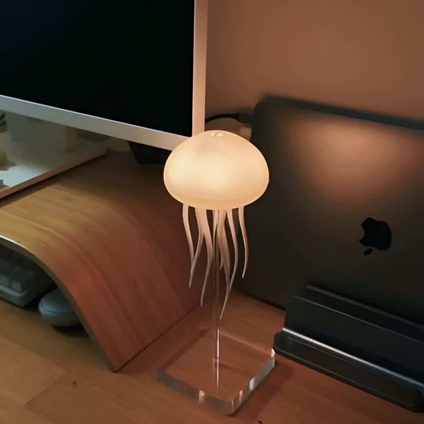 LED kwallenlamp | kleurveranderende RGB-nachtlamp met spraakactivatie, voor huiselijke sfeer en kinderkamerdecoratie