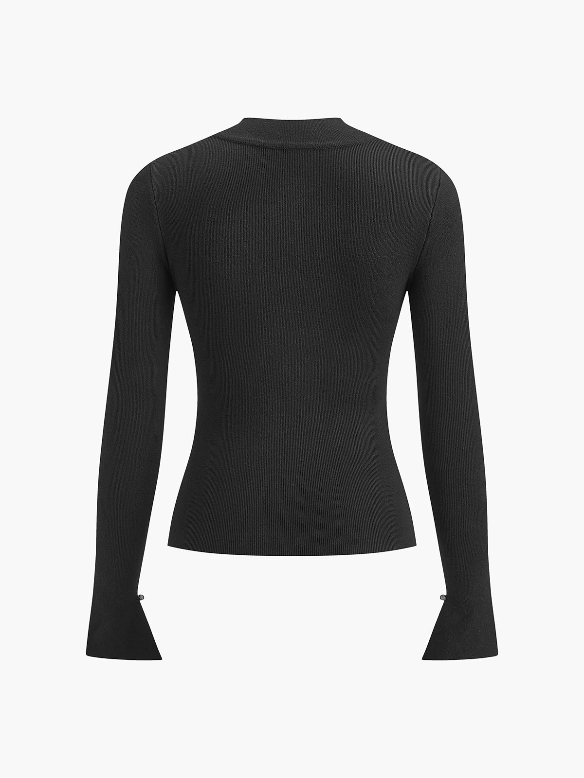 Plain Cutout Tynd Striktrøje
