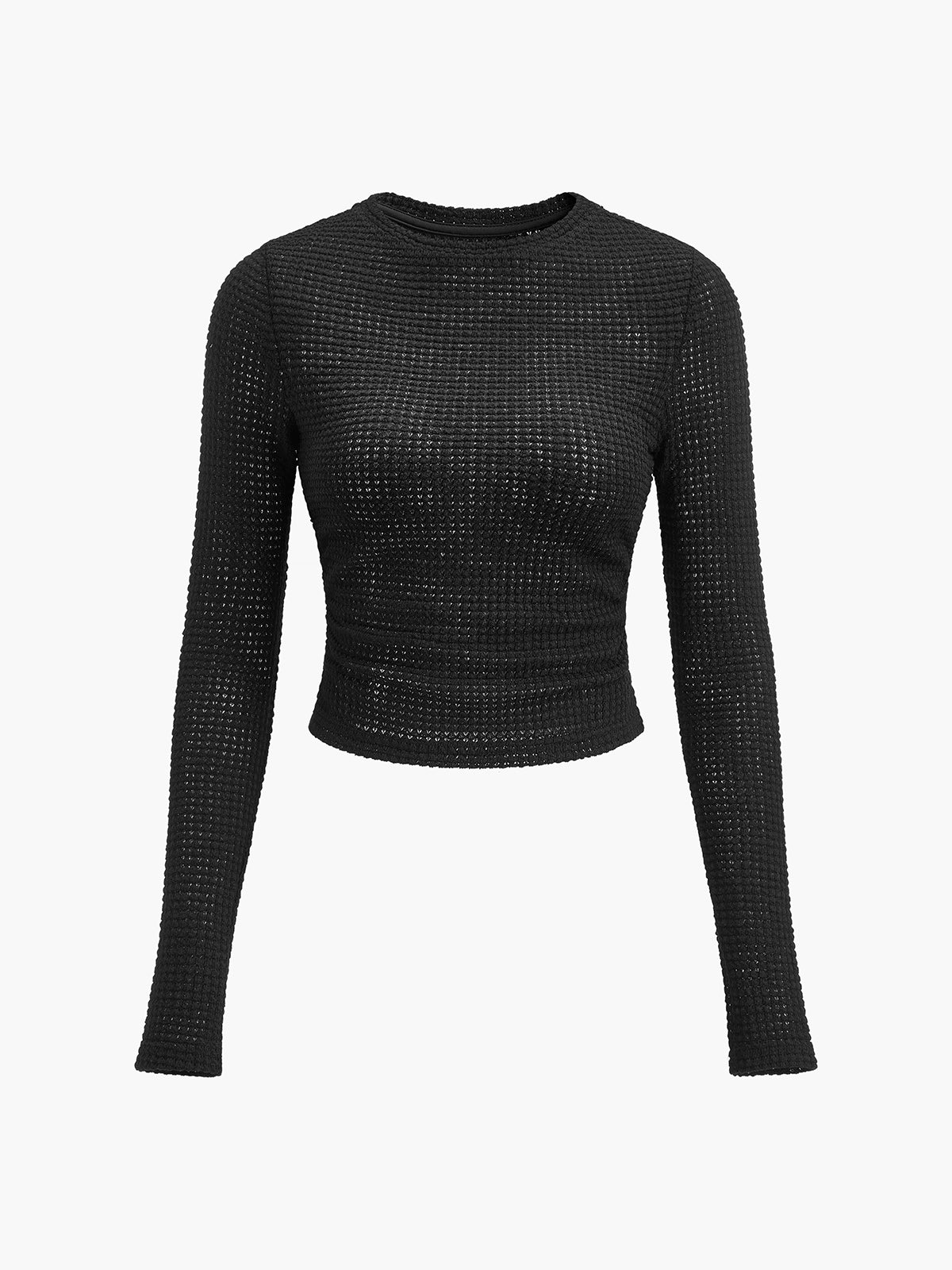 Effen Wafel Slim Trui