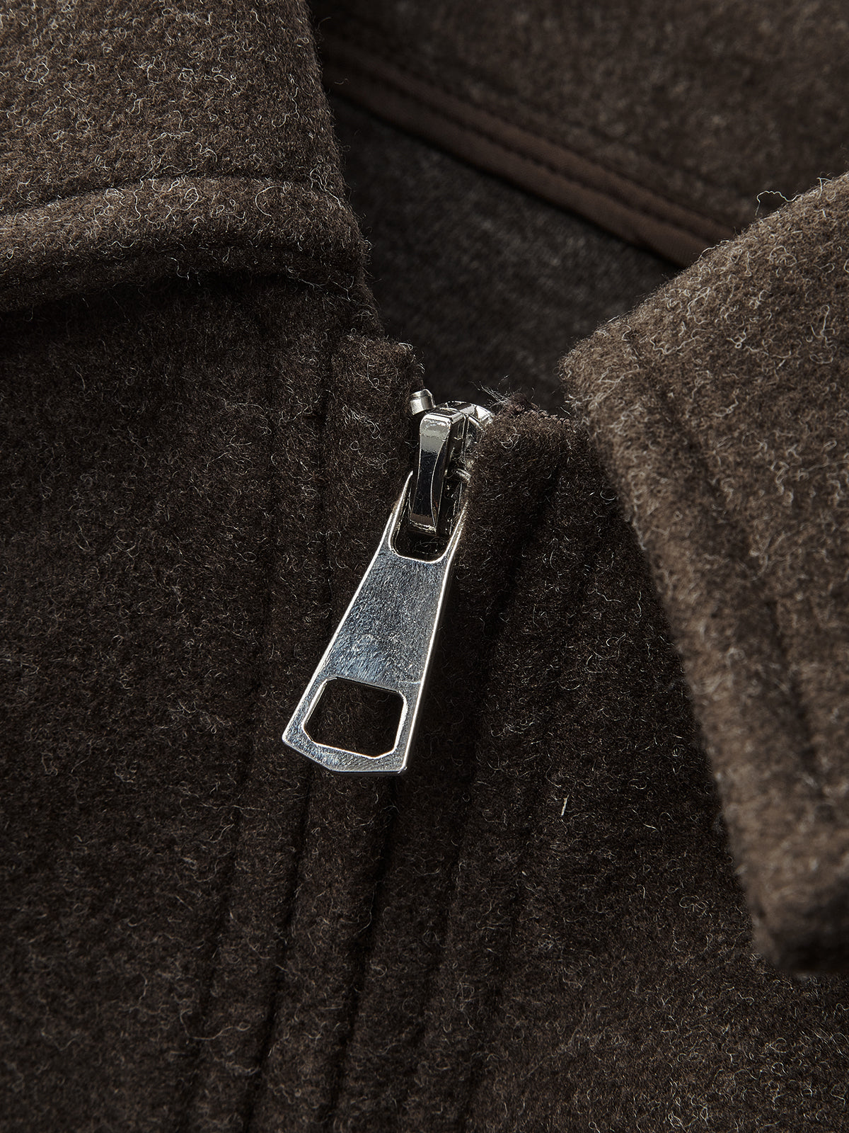 Effen rits tweed jas