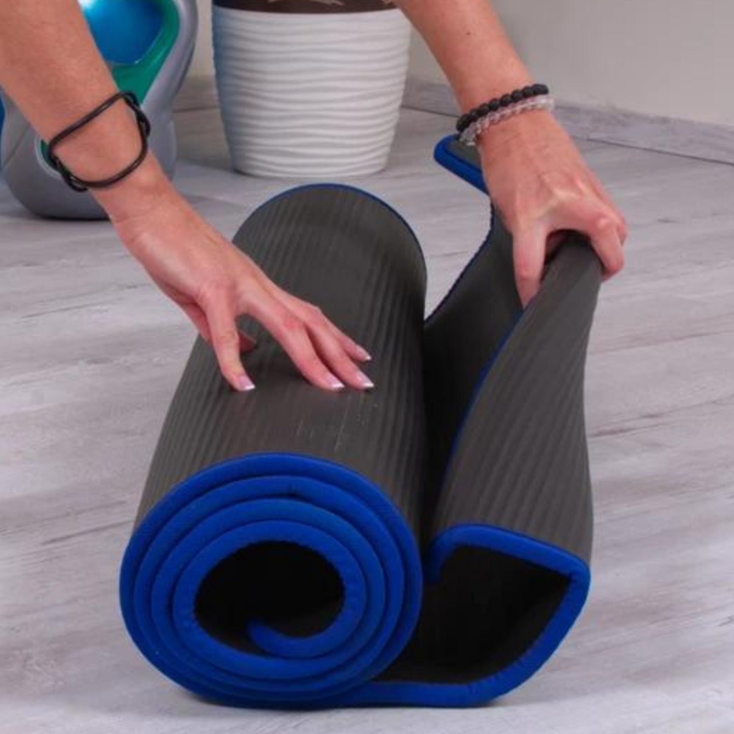 Hochdichte extra dicke faltbare Heimtrainings-Hot-Yoga-Matte