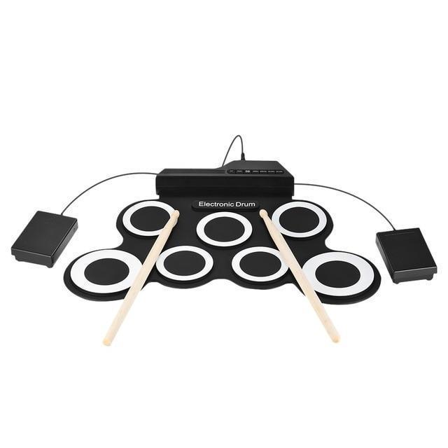 Draagbare oprolbare elektronische drum pad set
