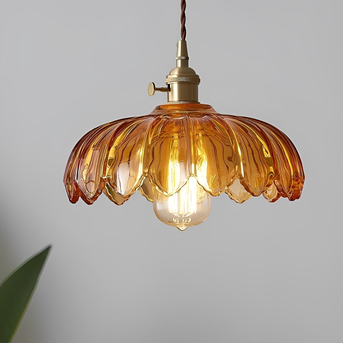 Retro Bloem Glas Messing Keuken Hanglamp Verlichting Kroonluchter Hanglamp