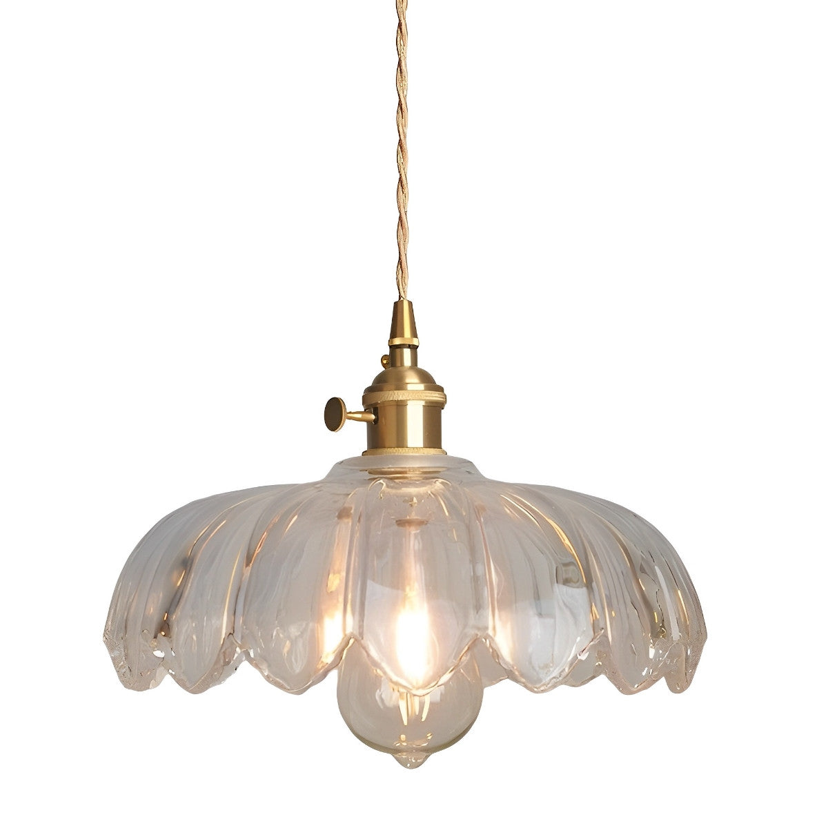 Retro Bloem Glas Messing Keuken Hanglamp Verlichting Kroonluchter Hanglamp