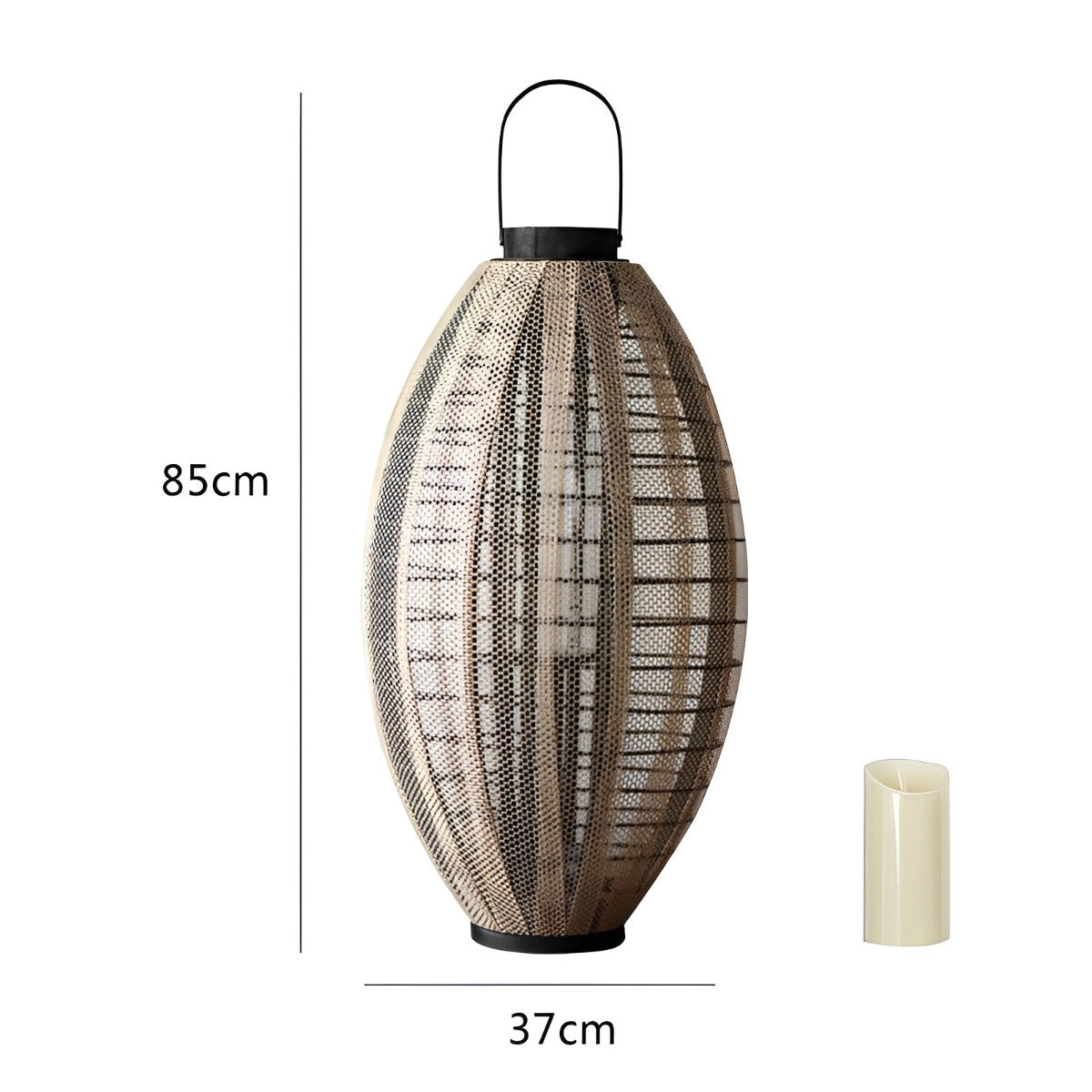 Retro ovale kooi LED kaars vloerlamp lantaarn