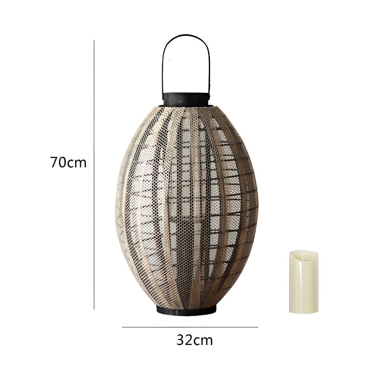 Retro ovale kooi LED kaars vloerlamp lantaarn