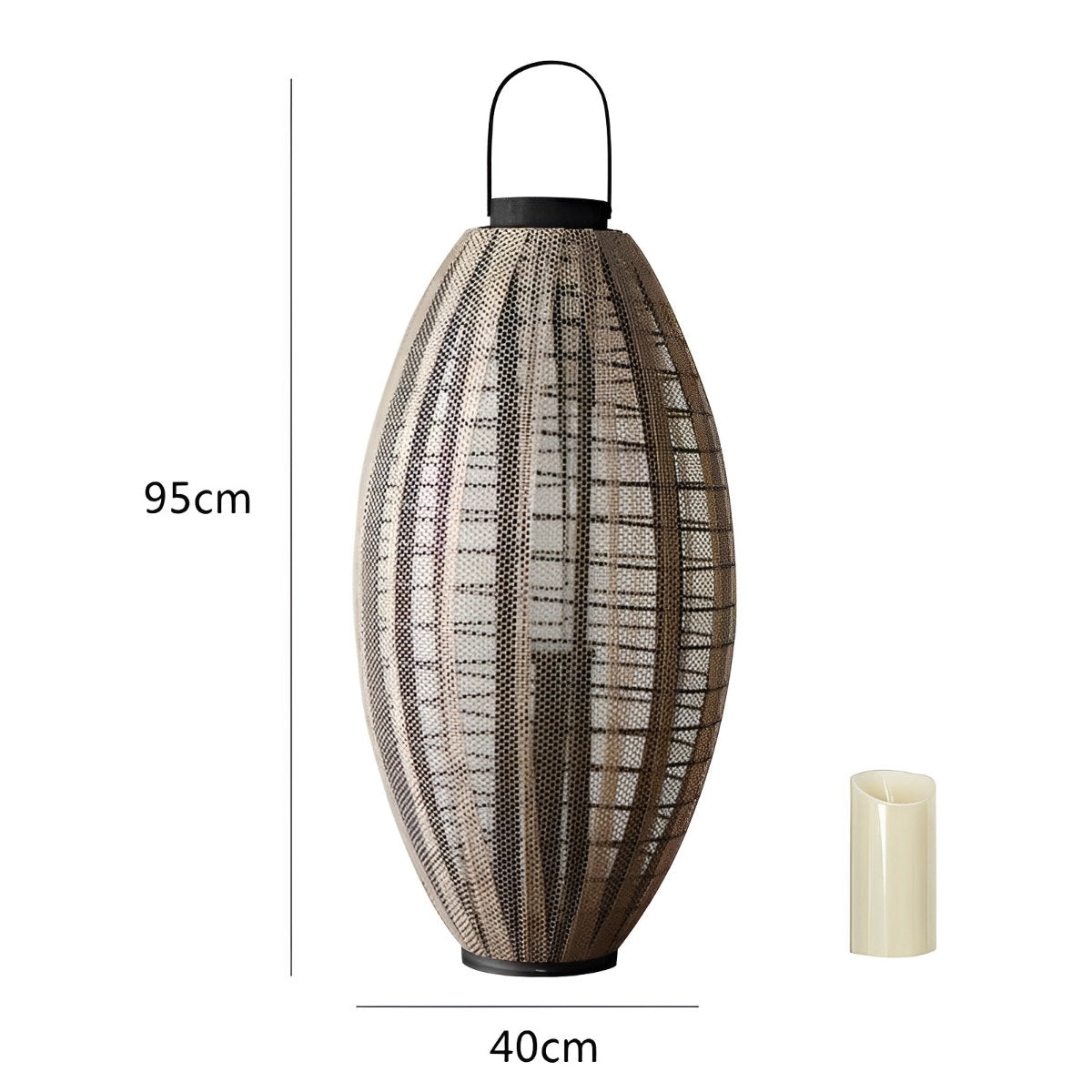 Retro ovale kooi LED kaars vloerlamp lantaarn