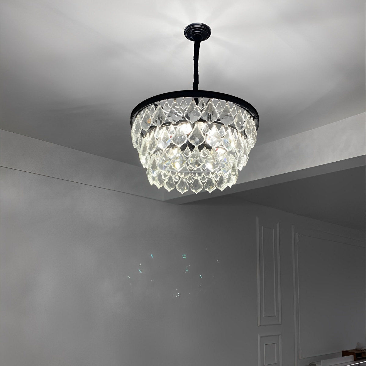 Rustic Modern Round Crystal Chandeliers Round Light